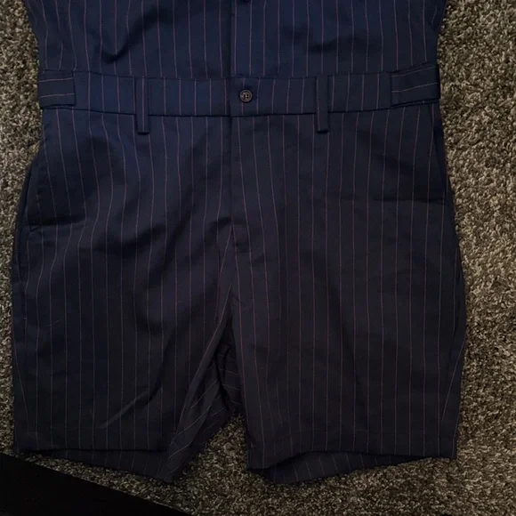 Men's Navy Striped Shirt - Picture 4 of 6